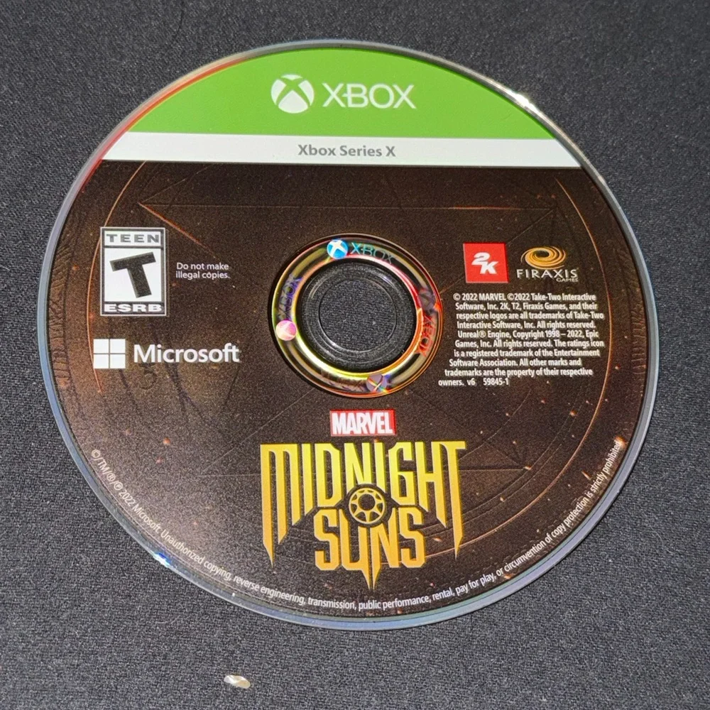 Microsoft Xbox Series X Marvel Midnight Suns Video Game Rated T For Teen Used PO